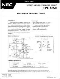 datasheet for UPC4250C by NEC Electronics Inc.