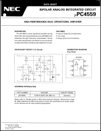 datasheet for UPC4559C by NEC Electronics Inc.