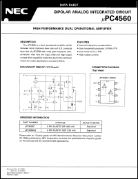 datasheet for UPC4560C by NEC Electronics Inc.