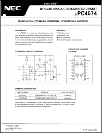datasheet for UPC4574C by NEC Electronics Inc.