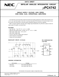 datasheet for UPC4742C by NEC Electronics Inc.