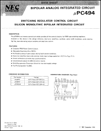 datasheet for UPC494G-T2 by NEC Electronics Inc.