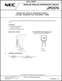 datasheet for UPC574J by NEC Electronics Inc.