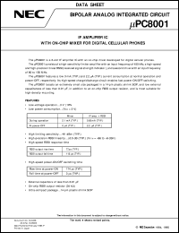 datasheet for UPC8001GR-E1 by NEC Electronics Inc.