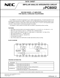 datasheet for UPC8002GR by NEC Electronics Inc.