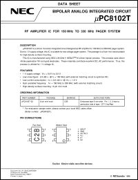 datasheet for UPC8102T by NEC Electronics Inc.
