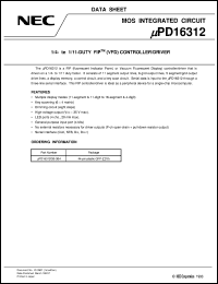 datasheet for UPD16312GB-3B4 by NEC Electronics Inc.