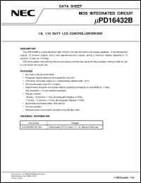 datasheet for UPD16432BGC-001-9EU by NEC Electronics Inc.