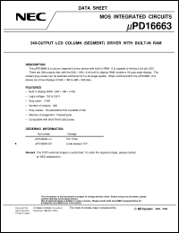 datasheet for UPD16663N-051 by NEC Electronics Inc.