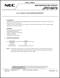 datasheet for UPD16676GF-3BA by NEC Electronics Inc.