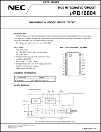 datasheet for UPD16804GS by NEC Electronics Inc.