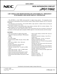 datasheet for UPD17062CU-XXX by NEC Electronics Inc.