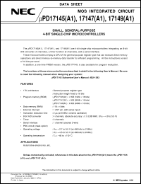 datasheet for UPD17147GS-XXX-GJG by NEC Electronics Inc.
