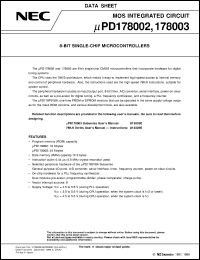datasheet for UPD178002GC-XXX-3B9 by NEC Electronics Inc.