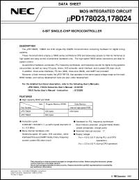 datasheet for UPD178023GC-XXX-8BT by NEC Electronics Inc.