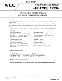 datasheet for UPD17933GK-XXX-BE9 by NEC Electronics Inc.