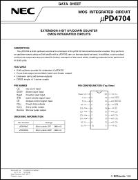 datasheet for UPD4704C by NEC Electronics Inc.