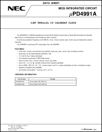 datasheet for UPD4991ACX by NEC Electronics Inc.