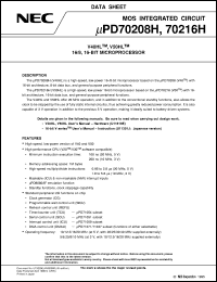 datasheet for UPD70208HGF-10-3B9 by NEC Electronics Inc.