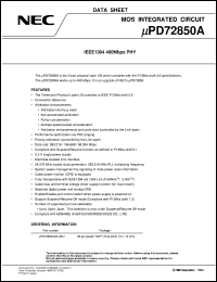 datasheet for UPD72850AGK-9EU by NEC Electronics Inc.