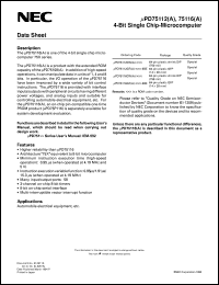 datasheet for UPD75112CW-XXX by NEC Electronics Inc.