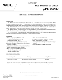 datasheet for UPD75237GJ-XXX-5BG by NEC Electronics Inc.