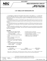 datasheet for UPD75238GJ-XXX-5BG by NEC Electronics Inc.