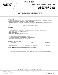 datasheet for UPD75P048GC-AB8 by NEC Electronics Inc.