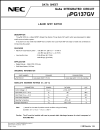 datasheet for UPG137GV-E1 by NEC Electronics Inc.