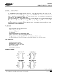 datasheet for EM84502AP by ELAN Microelectronics Corp.