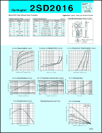 datasheet for 2SD2016 by Sanken Electric Co.