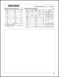 datasheet for 2SK2805 by Sanken Electric Co.