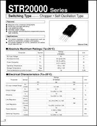 datasheet for STR20005 by Sanken Electric Co.