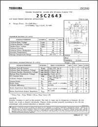 datasheet for 2SC2643 by Toshiba