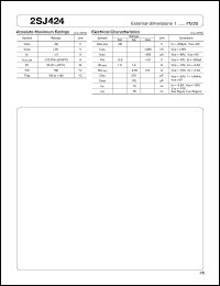 datasheet for 2SJ424 by Sanken Electric Co.