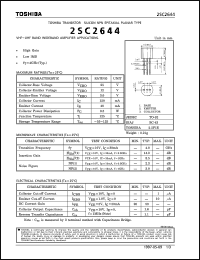 datasheet for 2SC2644 by Toshiba
