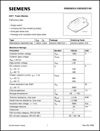 datasheet for BSM300GA120DN2E3166 by Infineon (formely Siemens)