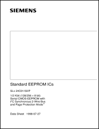datasheet for SLA24C01-D/P by Infineon (formely Siemens)