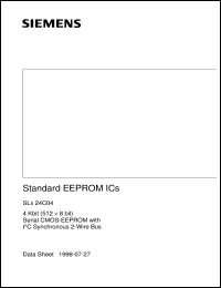 datasheet for SLA24C04-D by Infineon (formely Siemens)