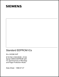 datasheet for SLA24C08-D/P by Infineon (formely Siemens)