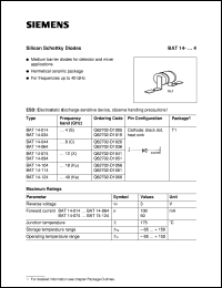 datasheet for BAT14-044 by Infineon (formely Siemens)