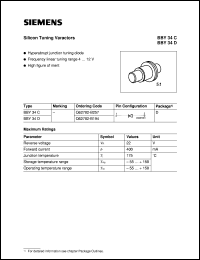 datasheet for BBY34C by Infineon (formely Siemens)