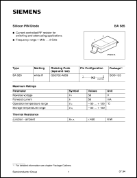 datasheet for BA585 by Infineon (formely Siemens)