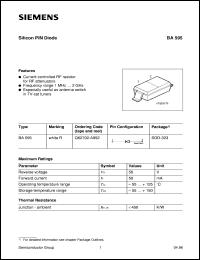 datasheet for BA595 by Infineon (formely Siemens)