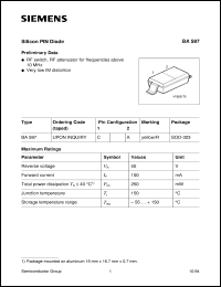 datasheet for BA597 by Infineon (formely Siemens)