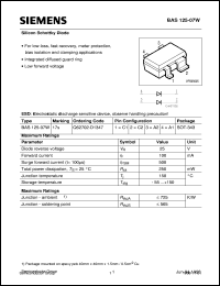 datasheet for BAS125-07W by Infineon (formely Siemens)