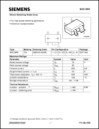 datasheet for BAS28W by Infineon (formely Siemens)
