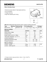 datasheet for BAS70-07W by Infineon (formely Siemens)