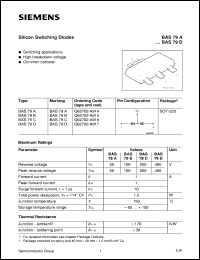 datasheet for BAS79A by Infineon (formely Siemens)