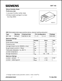datasheet for BAT165 by Infineon (formely Siemens)